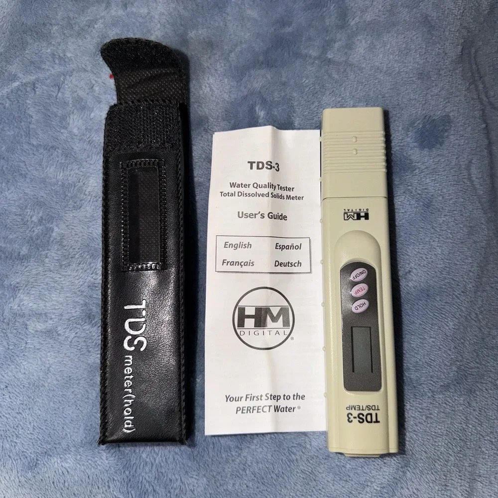 HM Digital TDS-3 Handheld TDS Meter With Carrying Case, 0 - 9990 ppm TDS